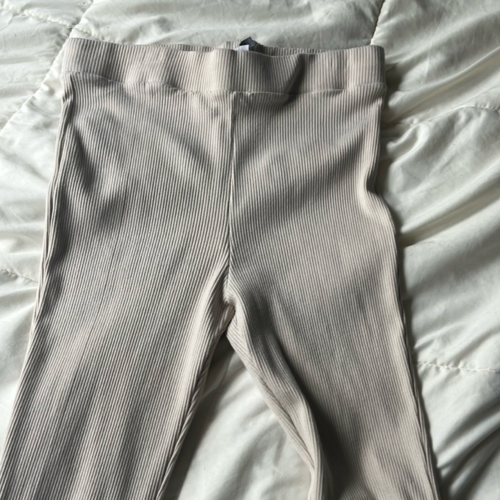 Cream Flare Pants